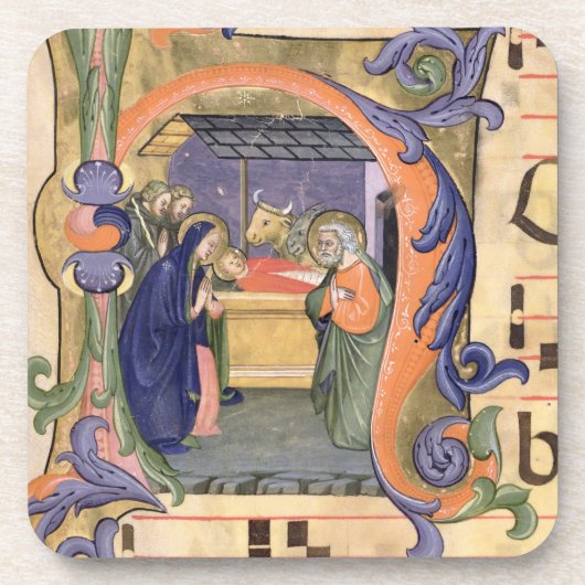 Mevrouw 571 f.6r Geschiedeniseerd initiaal "H" waa Bier Onderzetter (Voorkant)