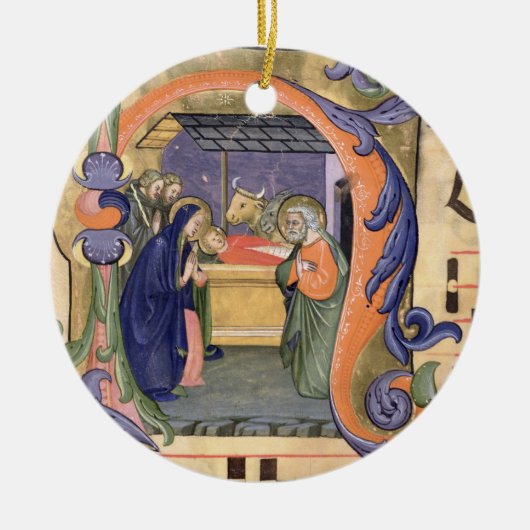 Mevrouw 571 f.6r Geschiedeniseerd initiaal "H" waa Keramisch Ornament (Voorkant)