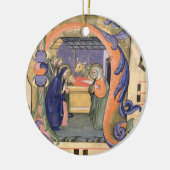 Mevrouw 571 f.6r Geschiedeniseerd initiaal "H" waa Keramisch Ornament (Links)