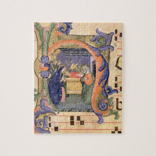 Mevrouw 571 f.6r Geschiedeniseerd initiaal "H" waa Legpuzzel (Verticaal)