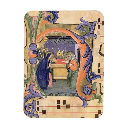 Mevrouw 571 f.6r Geschiedeniseerd initiaal "H" waa Magneet (Verticaal)