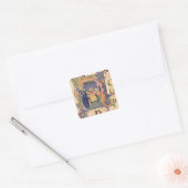 Mevrouw 571 f.6r Geschiedeniseerd initiaal "H" waa Vierkante Sticker (Envelop)