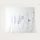 Mevrouw aan mevrouw Beach Boat Waves Blue Bridal B Wandkleed (Voorkant (horizontaal))