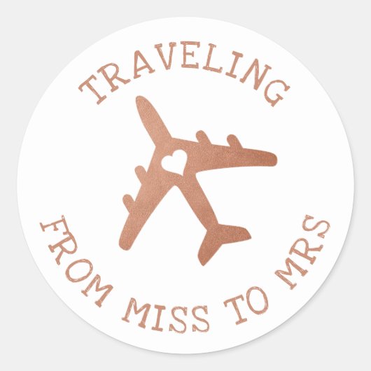 Mevrouw aan Mevrouw Bruidsdouche Troudsgeschenk Et Ronde Sticker (Voorkant)