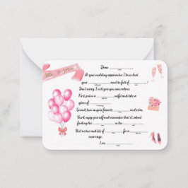 Mevrouw aan mevrouw Libs Advies Notitiekaartje