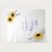 Mevrouw aan mevrouw Sunflower Lavender White Brida Wandkleed (Voorkant (horizontaal))