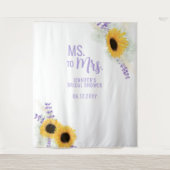 Mevrouw aan mevrouw Sunflower Lavender White Brida Wandkleed (Voorkant)