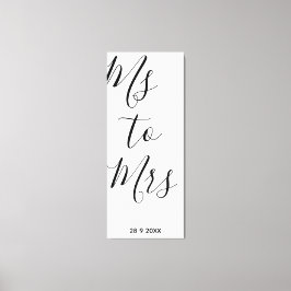 Mevrouw aan mevrouw vrijgezellenfeest Poster Canvas Afdruk
