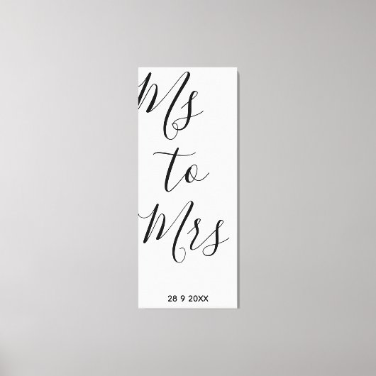 Mevrouw aan mevrouw vrijgezellenfeest Poster Canvas Afdruk (Voorkant)