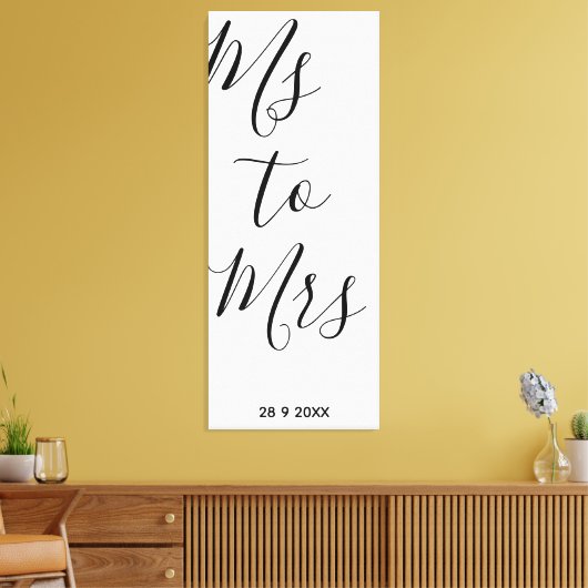 Mevrouw aan mevrouw vrijgezellenfeest Poster Canvas Afdruk (Insitu (Woonkamer))