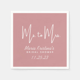 Mevrouw aan mevrouw Vrijgezellenfeest Puce Pink Ca Servet