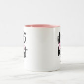 Mevrouw Altijd Gelijk Leuk Tweekleurige Koffiemok (Center)