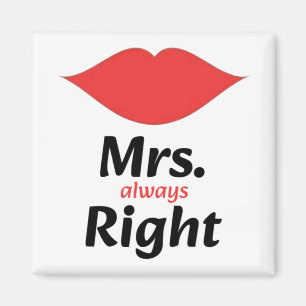 Mevrouw Altijd Recht Rode Lippen Overeenkomstig Magneet