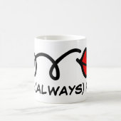 Mevrouw Always juiste mok voor vrouwen | rode kus  (Center)