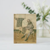 mevrouw Amb 3172 Armorer Making a Hauberk Briefkaart (Staand voorkant)
