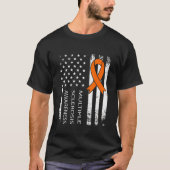 mevrouw Awareness, Distress Flag and Oranje Ribbon T-shirt (Voorkant)