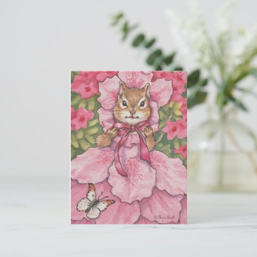 mevrouw Azalea Chipmunk Briefkaart (Staand voorkant)