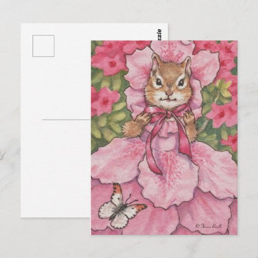 mevrouw Azalea Chipmunk Briefkaart (Voorkant / Achterkant)