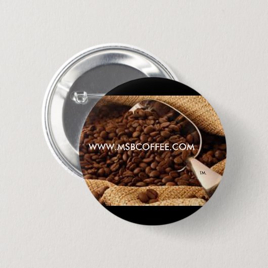 Mevrouw B Coffee -Standard, 2 ¼ Inch Round Button (Voorkant /achterkant)