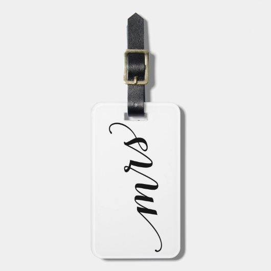 Mevrouw Bagagelabel (Voorkant verticaal)