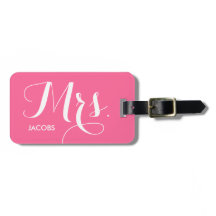 Mevrouw Bagagelabel - roze