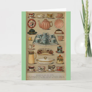Mevrouw Beeton Breakfast Tea China Crockery Kaart
