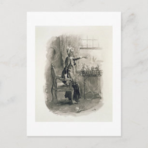 Mevrouw Betsy Trotwood, van 'Charles Dickens: A Go Briefkaart