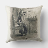 Mevrouw Betsy Trotwood, van 'Charles Dickens: A Go Kussen (Achterkant)