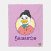 Mevrouw Birdy Fleece Deken (Voorkant)