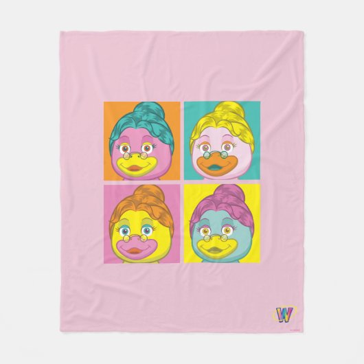 Mevrouw Birdy Pop Art Fleece Deken (Voorkant)
