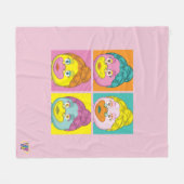 Mevrouw Birdy Pop Art Fleece Deken (Voorkant (Horizontaal))