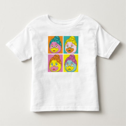 Mevrouw Birdy Pop Art Kinder Shirts (Voorkant)