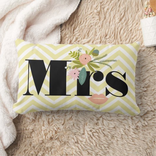 Mevrouw Bleek Yellow White Blauwgroen Zig Zag Kussen (Deken)