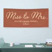 Mevrouw Blush Terracotta Vrijgezellenfeest Name B Spandoek (Beurs)