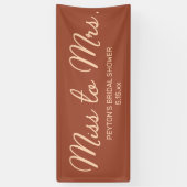 Mevrouw Blush Terracotta Vrijgezellenfeest Name B Spandoek (Verticaal)