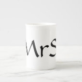 Mevrouw Bone China Coffee Mok (Voorkant)