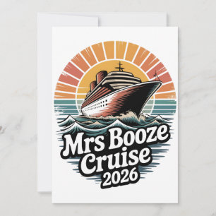 Mevrouw Booze Cruise 2026 Koppel  Bedankkaart