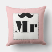 mevrouw Bride Peachy Pink Lips Flora and Fauna Pil Kussen (Achterkant)