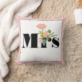 mevrouw Bride Peachy Pink Lips Flora and Fauna Pil Kussen (Deken)