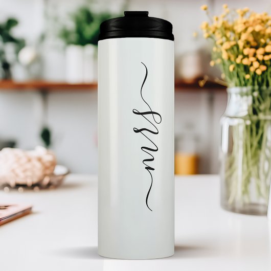 Mevrouw Bride Wedding Signature Script Name Thermosbeker