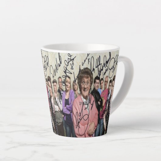 Mevrouw Browns Boys heeft getekend Latte Mok (Rechterhoek)