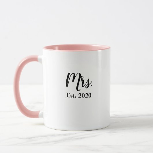 Mevrouw Bruid Opgericht 2020 Trouwmok Mok (Links)