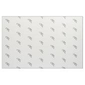 Mevrouw bruiloft initiaal zwart wit moderne gewoon stof (Yard (91,4 cm))