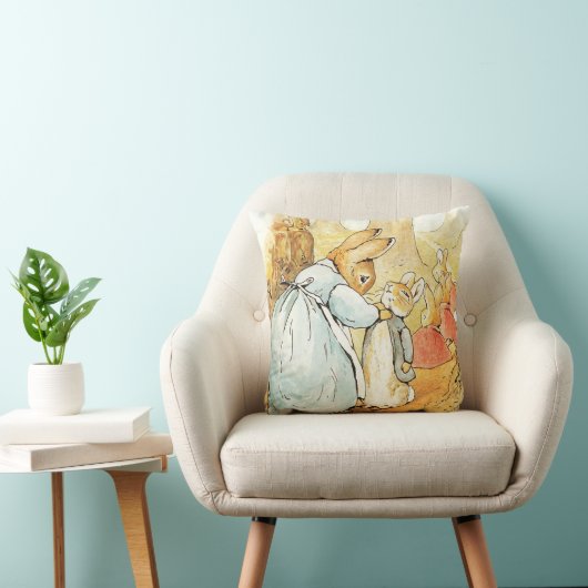 Mevrouw Bunny zegt vaarwel door Beatrix Potter Kussen (Stoel)