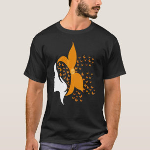 mevrouw Butterfly Oranje Ribbon Multiple Sclerosis T-shirt