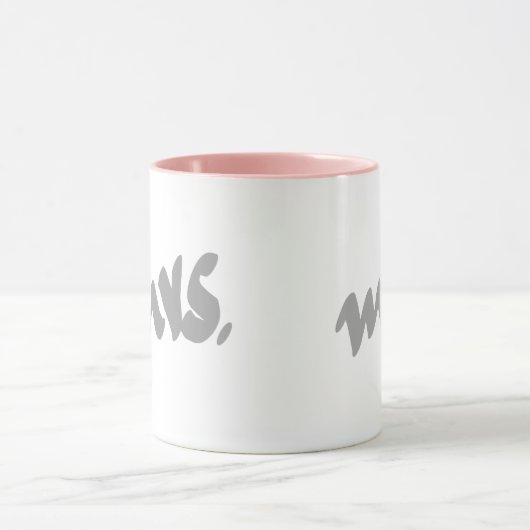 Mevrouw Cadeaus voor haar Moederdag Grijs Wit Roze Mok (Midden)