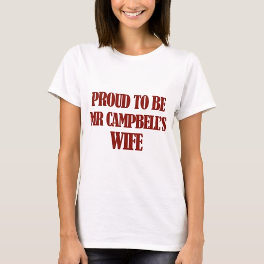 Mevrouw campbell design t-shirt (Voorkant)