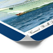 mevrouw Caronia in Zee Poster (Hoek)