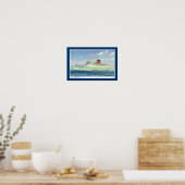 mevrouw Caronia in Zee Poster (Keuken)