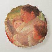 Mevrouw Cassatt Lezing aan haar kleinkinderen, 188 Rond Kussen (Achterkant)